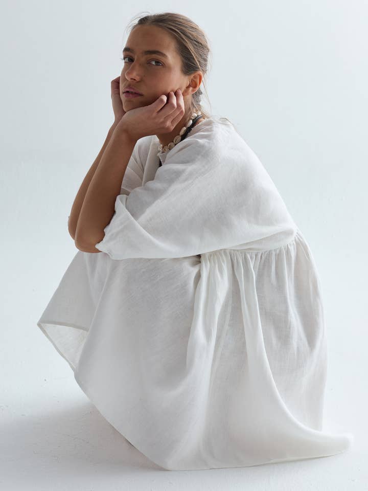 Alcala Klänning - Vit för wholesale av Lanhtropy