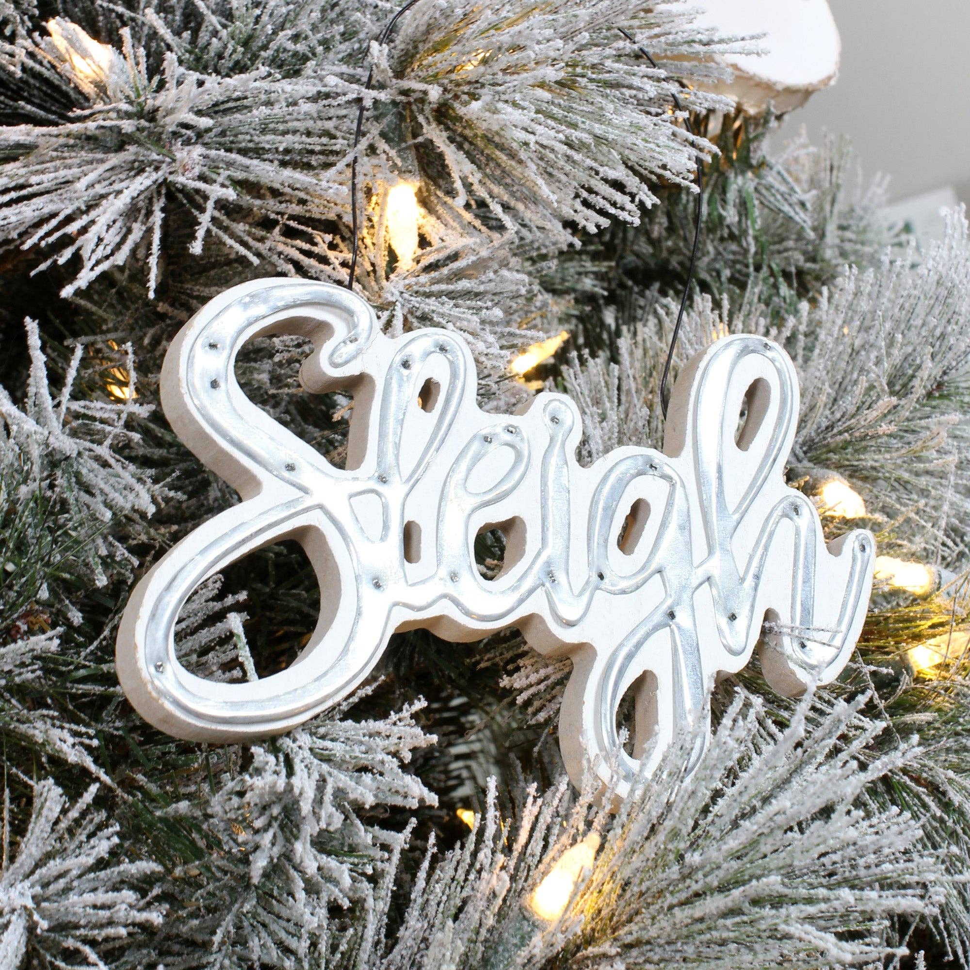 Kurated Korner - Wholesale Ornament - AuldHome Design Large Christmas Word Art Ornaments3