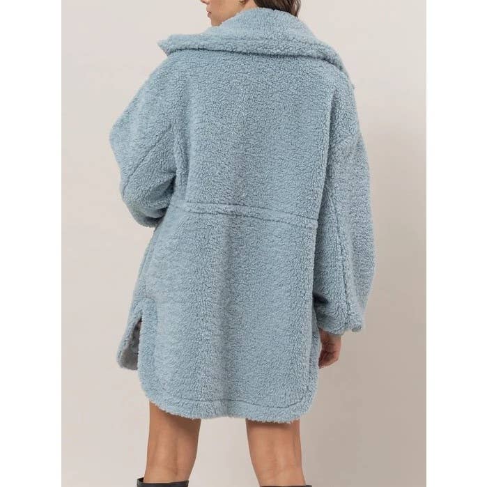 Apolline - Vente Manteau – femme - Manteau Sherpa à taille zippée6