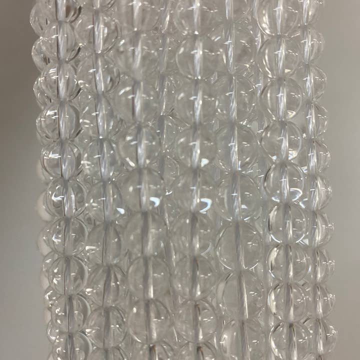 Clear Quartz Beads For Jewelry Making, Smooth Quartz Round B for wholesale by The Bead Bazaar