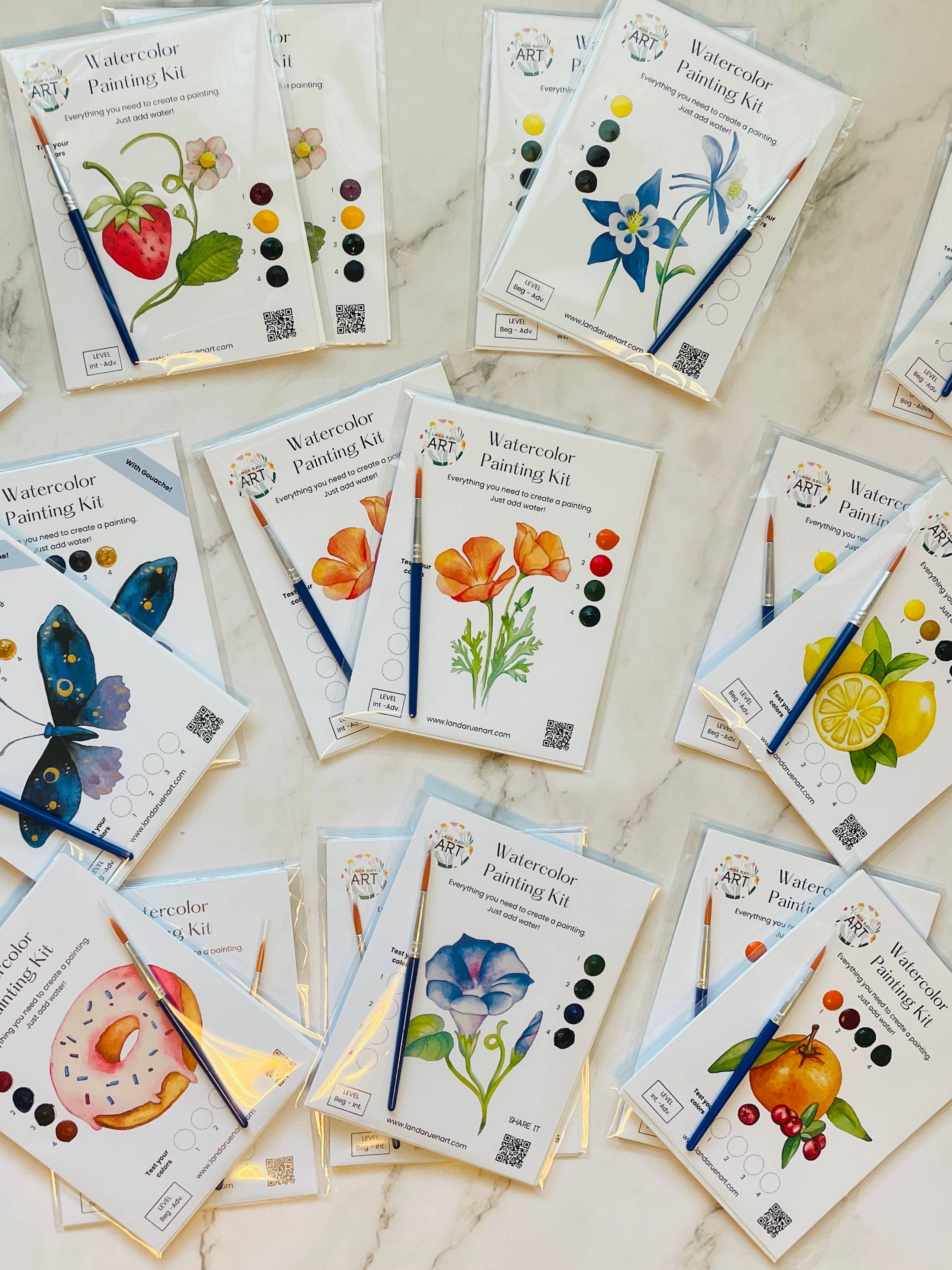 Landa Ruen Art - Wholesale DIY Craft Kit - Discovery Bundle | Watercolor Kit Sampler Box2