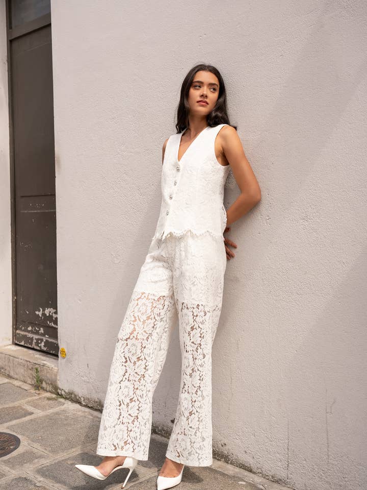 Sæt Élodie vest & bukser - CK08502 & CK08369-1 for engroshandel hos CHOKLATE PARIS