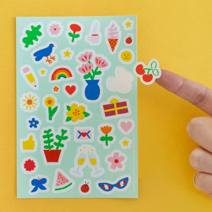SPRING – Sticker Sheet for wholesale by Paperole