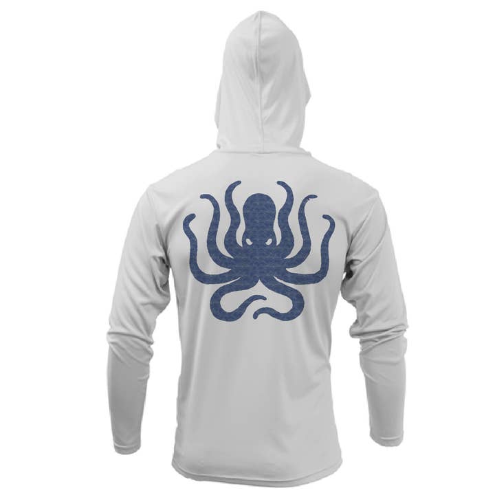 Texas Freshwater Born Kraken Men's Long Sleeve UPF 50+ Dry-Fit Hoodie for wholesale by Saltwater Born