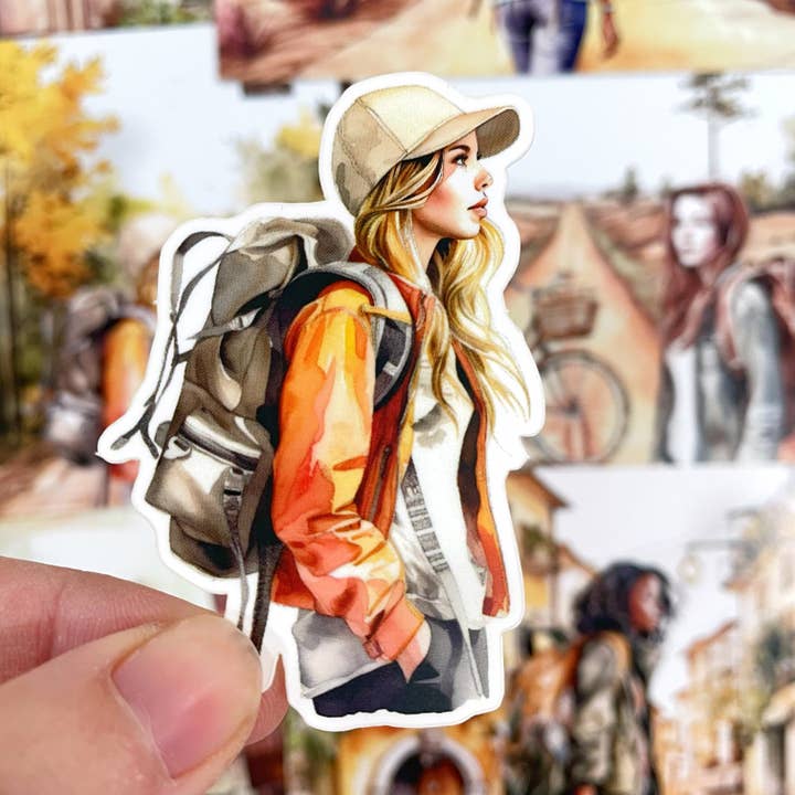 Backpacker - Vinyl Sticker for wholesale by Penpaling Paula