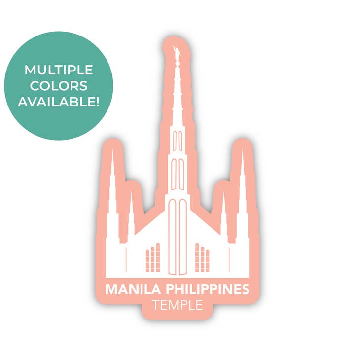 Manila Philippines Temple Sticker, Manila Philippines Temple for wholesale by JasmineTreeDesign