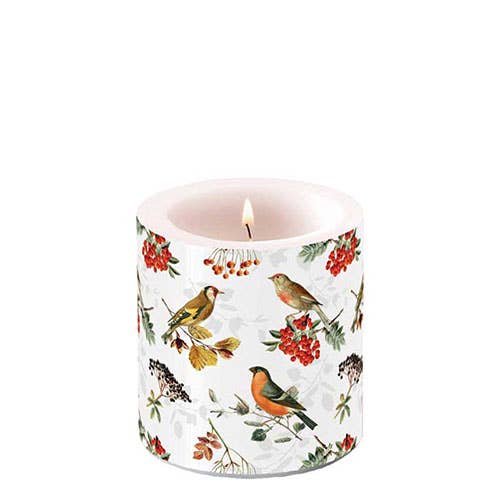 Candle SMALL - Autumn Birds for wholesale by Elegant Gifts