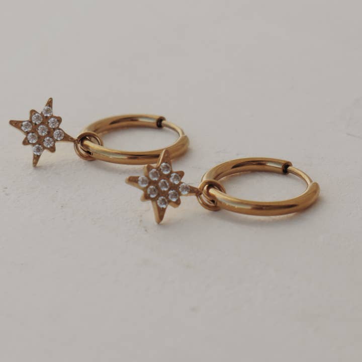 Olive Branch Jewelry & Co. - Wholesale Huggie Earrings - Starstruck Huggie Hoop Earrings2