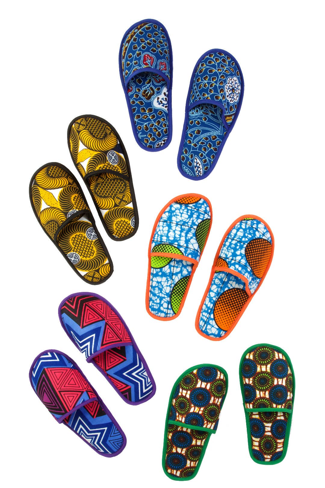 African Modern - Wholesale Slippers - Unisex - Large Assorted Ankara Cloth House Slippers from Ghana4