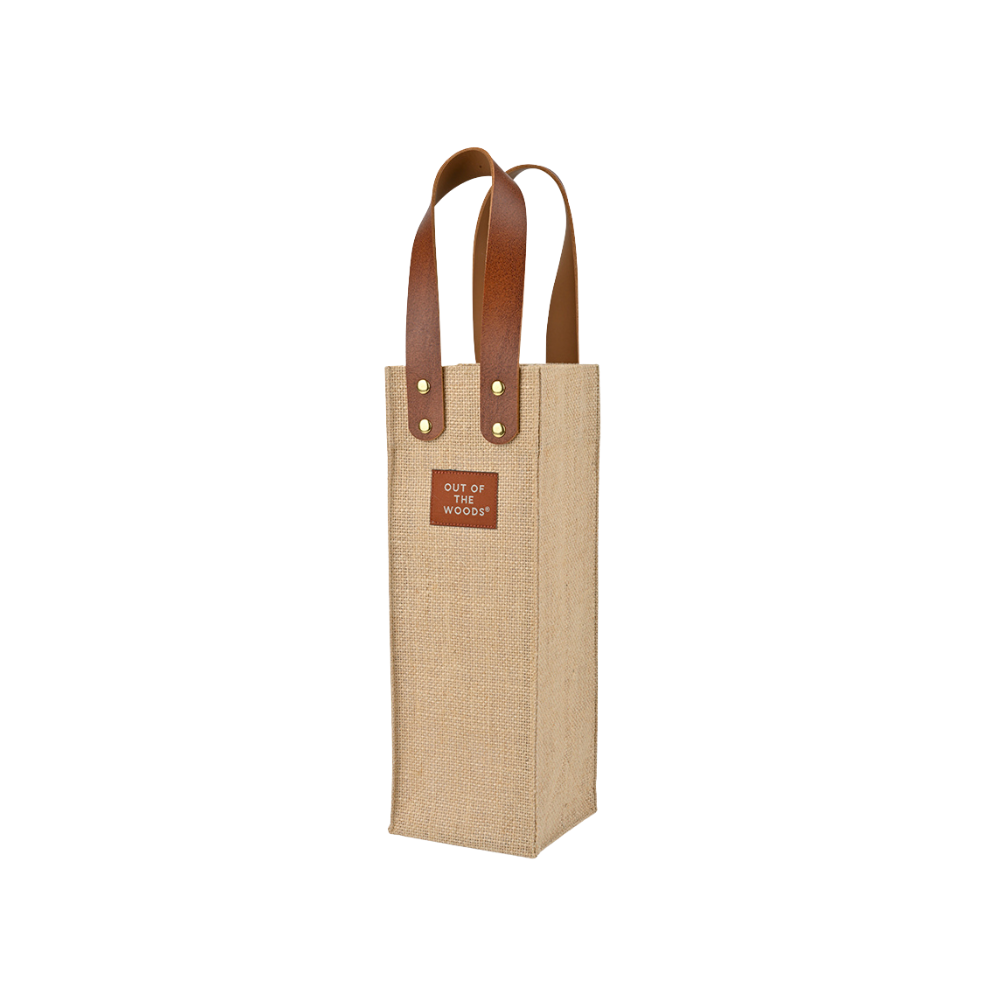 Out of the Woods® by KeepCool Bags - Wholesale Wine Tote - Jute Wine Tote, Single Bottle Wine Holder0