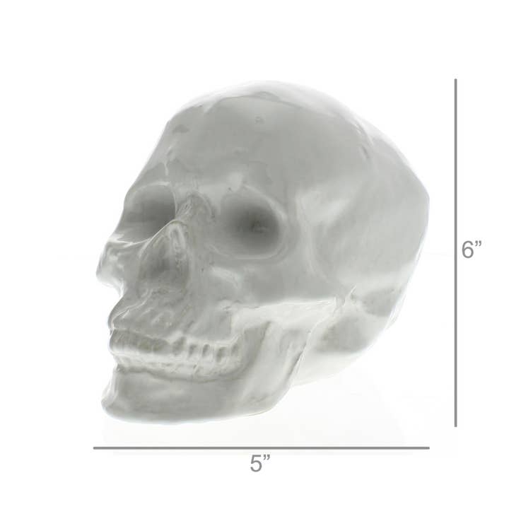HomArt - Wholesale Decorative Figurine - Ceramic Skull - White1