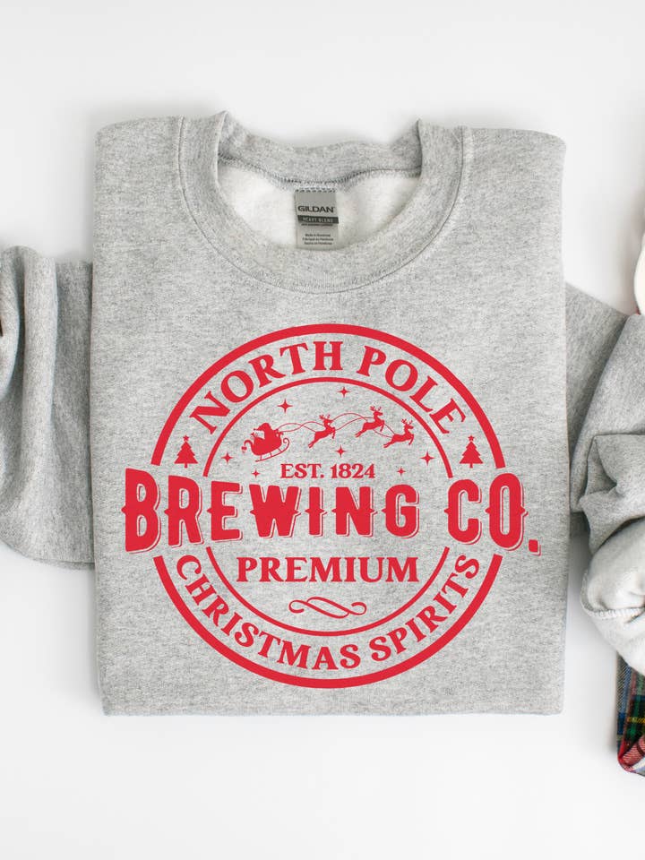 Sudadera North Pole Brewing Co | Navidad para venta al por mayor de Curly Tailed Designs