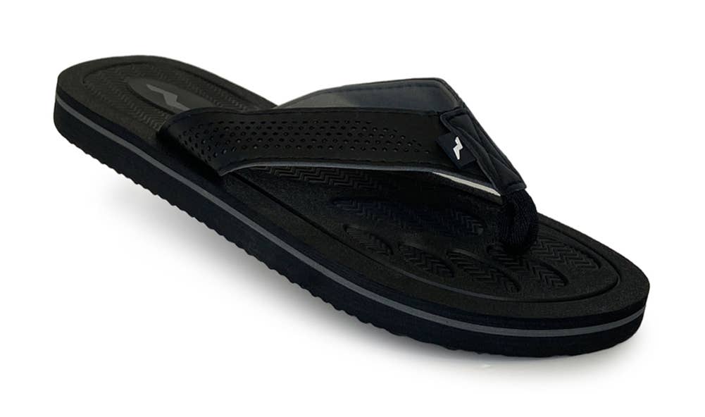 Eastern Off Price - Wholesale Flip Flops - Men's - Norty Mens Slip On Flip Flop Sandal 42334 Black3