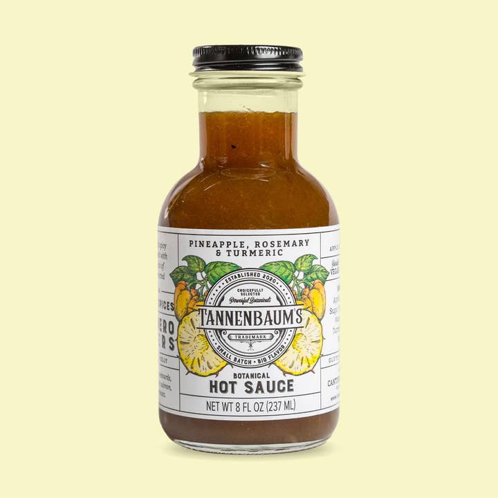 Pineapple, Rosemary & Turmeric Botanical Hot Sauce for wholesale by Tannenbaum Foods