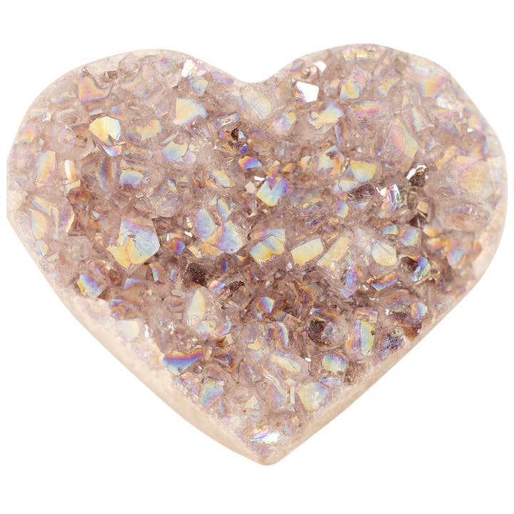 Benjamin International - Wholesale Spiritual Stone/Crystal - AMETHYST DRUZY HEART-PEARLY