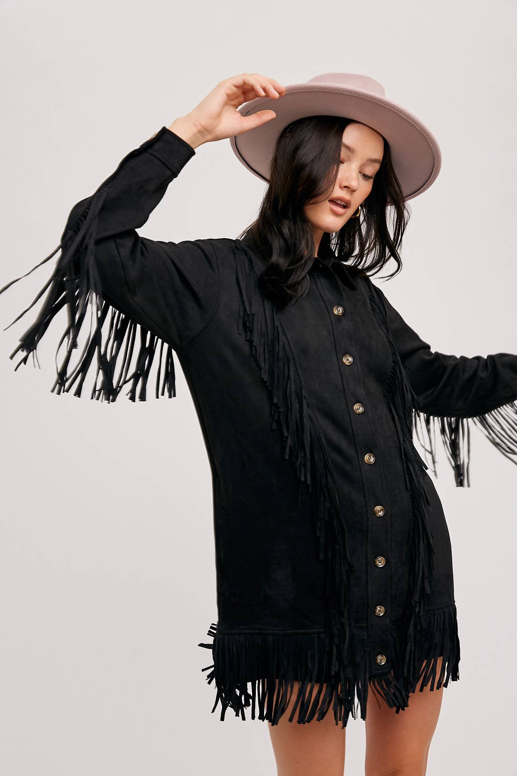 Bluivy - Wholesale Jacket - Women's - VEGAN SUEDE FRINGED JACKET9
