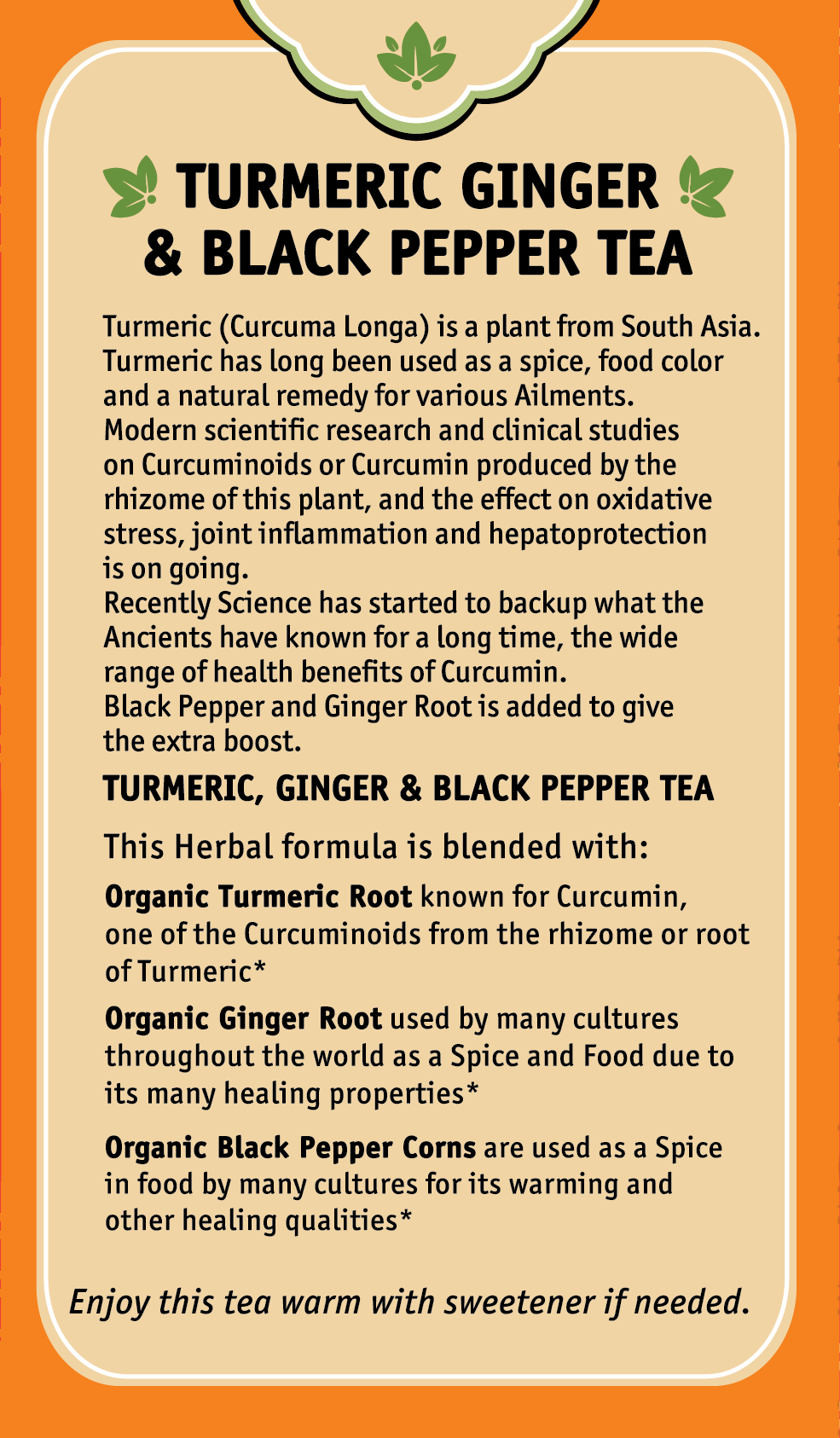 Herbal Cup Tea - Wholesale Health/Detox Tea - Turmeric Ginger Black Pepper Ayurveda Tea 3