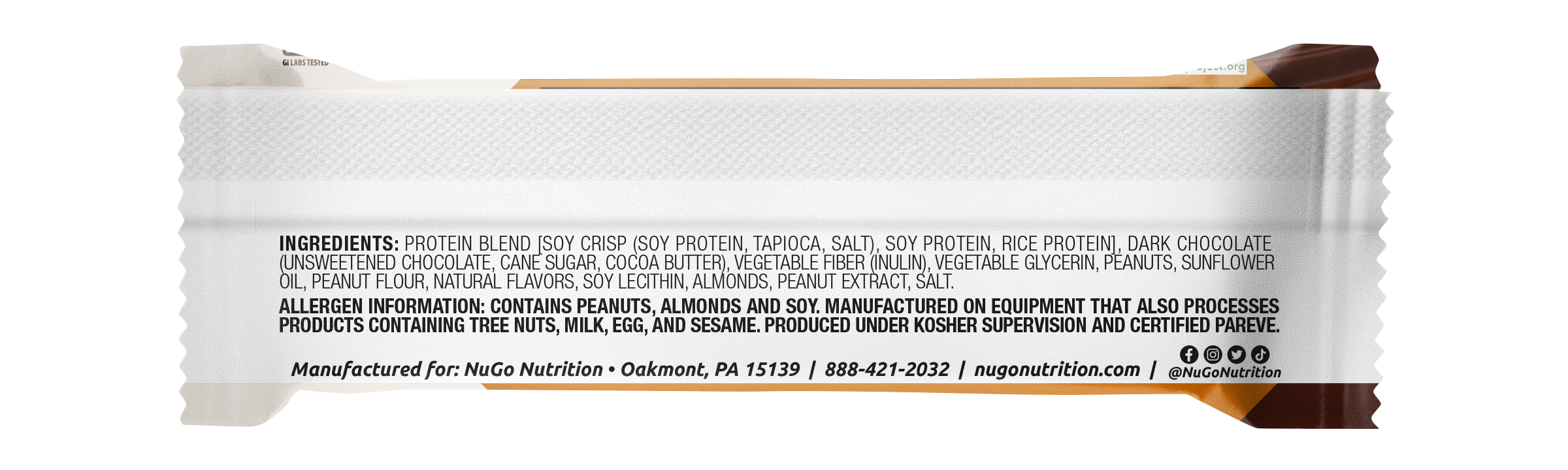 NuGo Nutrition - Vente Barres de céréales - NuGo Barre Protéine Croustillante au beurre d'arachide2