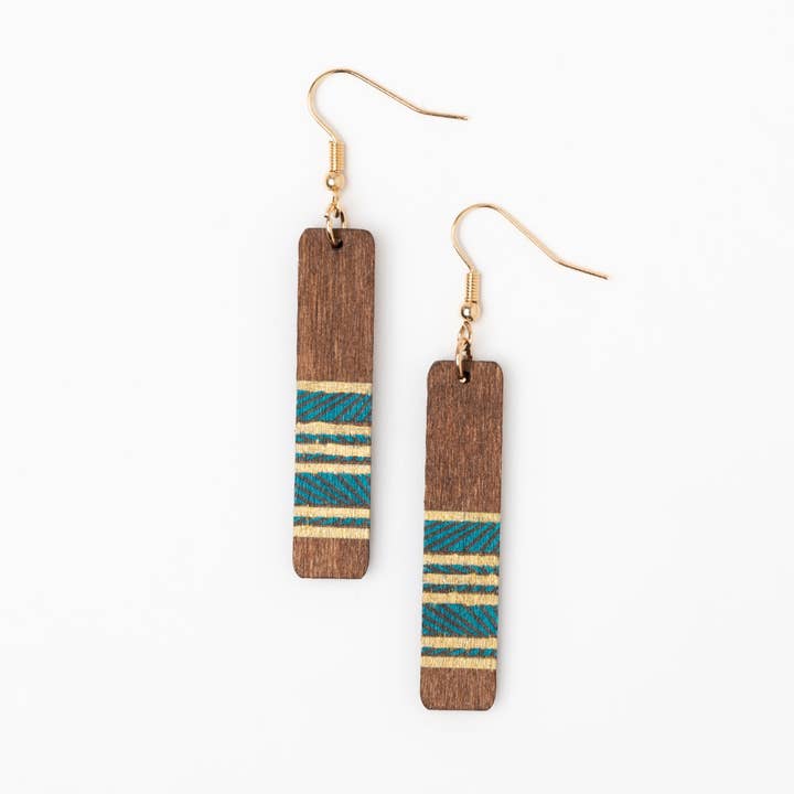 Howard's - Wholesale Dangle Earrings - Samira Multi-Design Wooden Nickel-Free Earrings