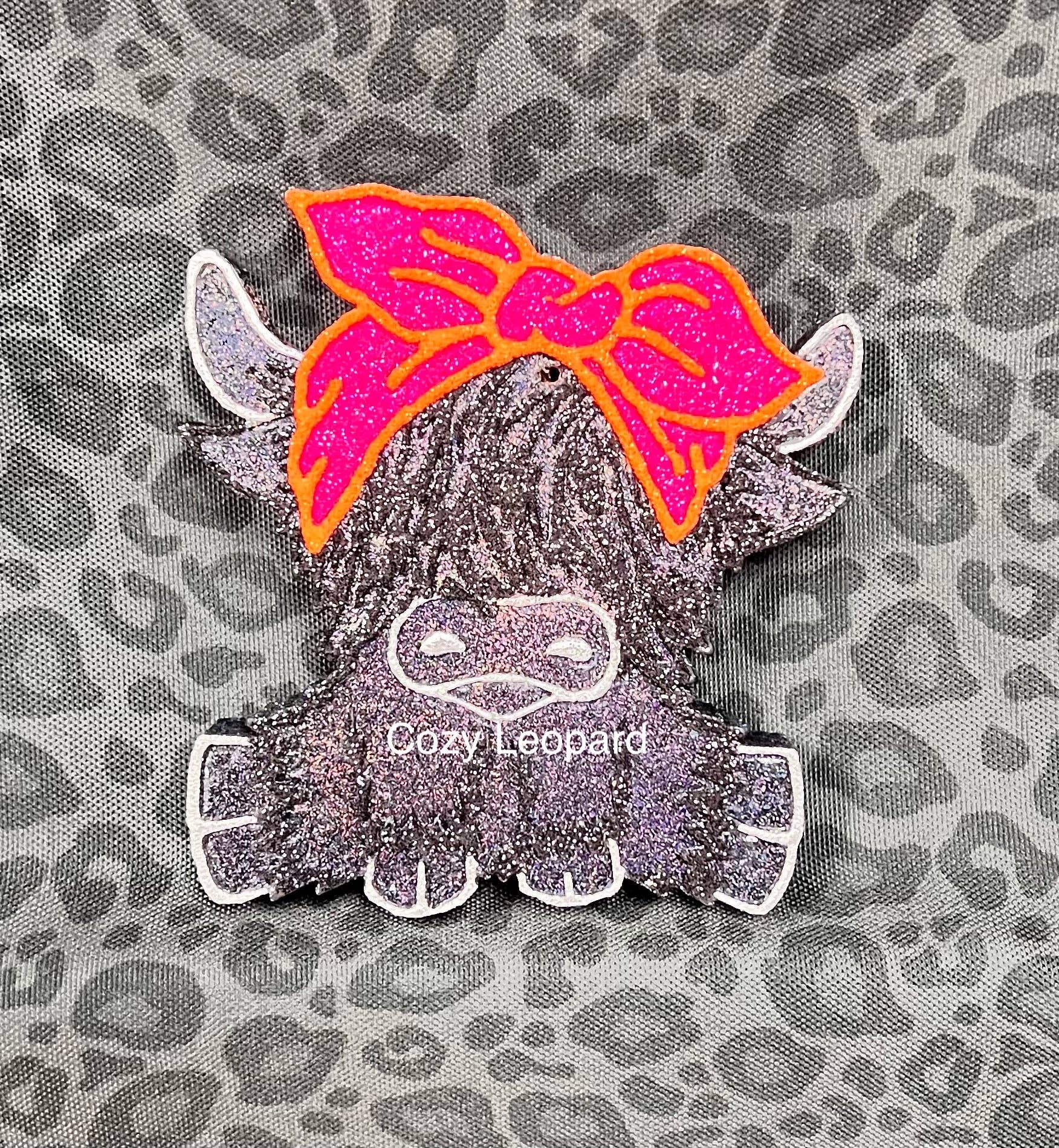 Cozy Leopard Boutique - Wholesale Car Freshener - Women's - Highland Cow Car Freshie2