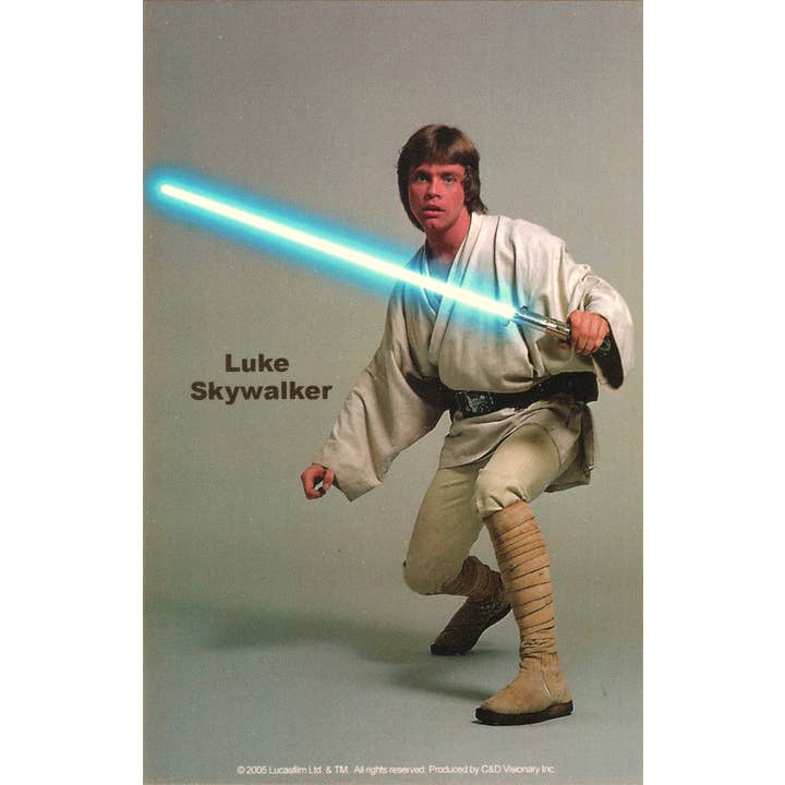 Square Deal Recordings & Supplies - Wholesale Sticker - Sticker - Star Wars - Luke Skywalker With Blue Lightsaber