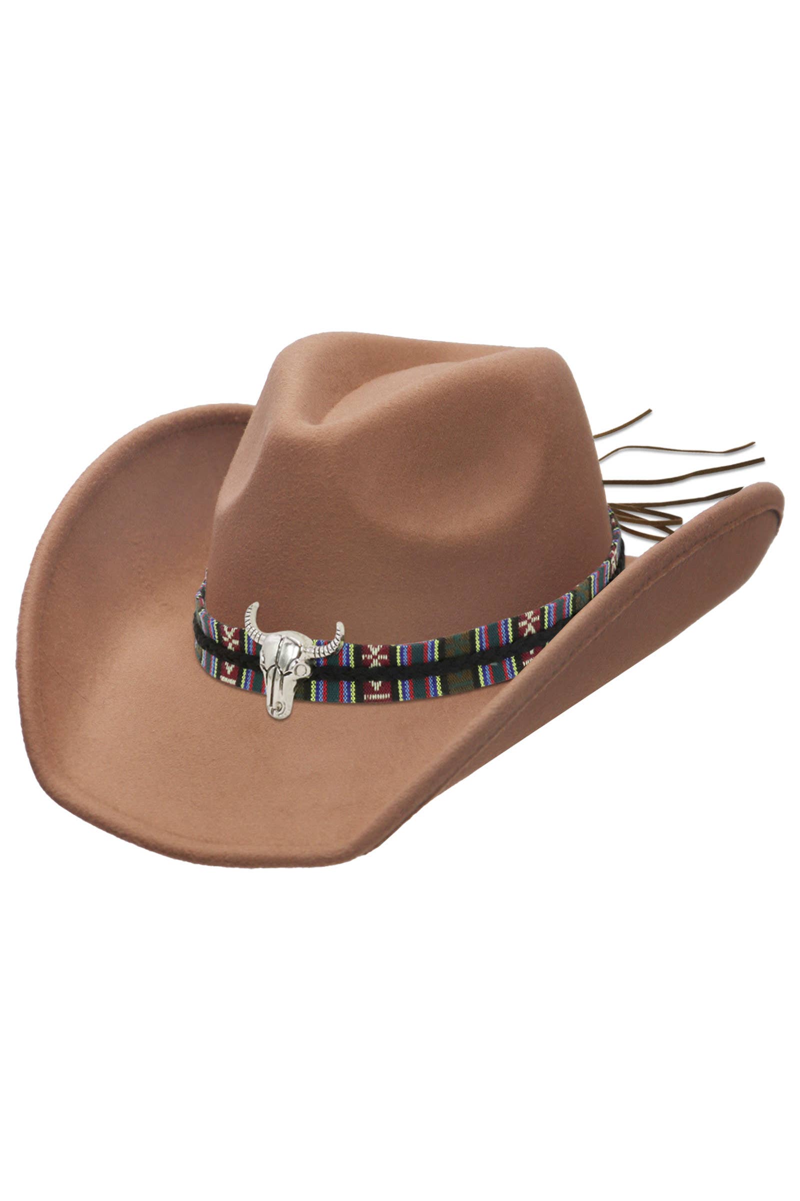 Cap Zone – Chapéu de cowboy - Unissexo por atacado – Chapéu de Feltro Cowboy Cap Zone Tycoon com Aba Relaxada e Fivela Tribal Navajo23