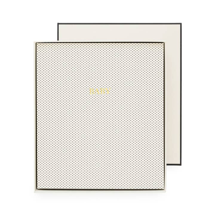 Sugar Paper - Vente Livre de souvenirs – enfant et bébé - Livre pour bébé, Petit pois noir et crème1