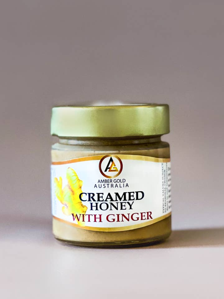 Creamed Ginger Honey for wholesale by Amber Gold Australia