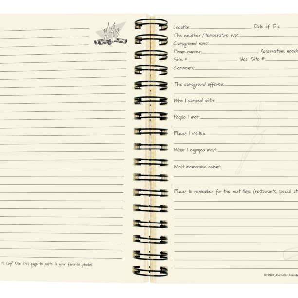Journals Unlimited - Wholesale Journal/Diary - Camping Journal - Glamping (Kraft)