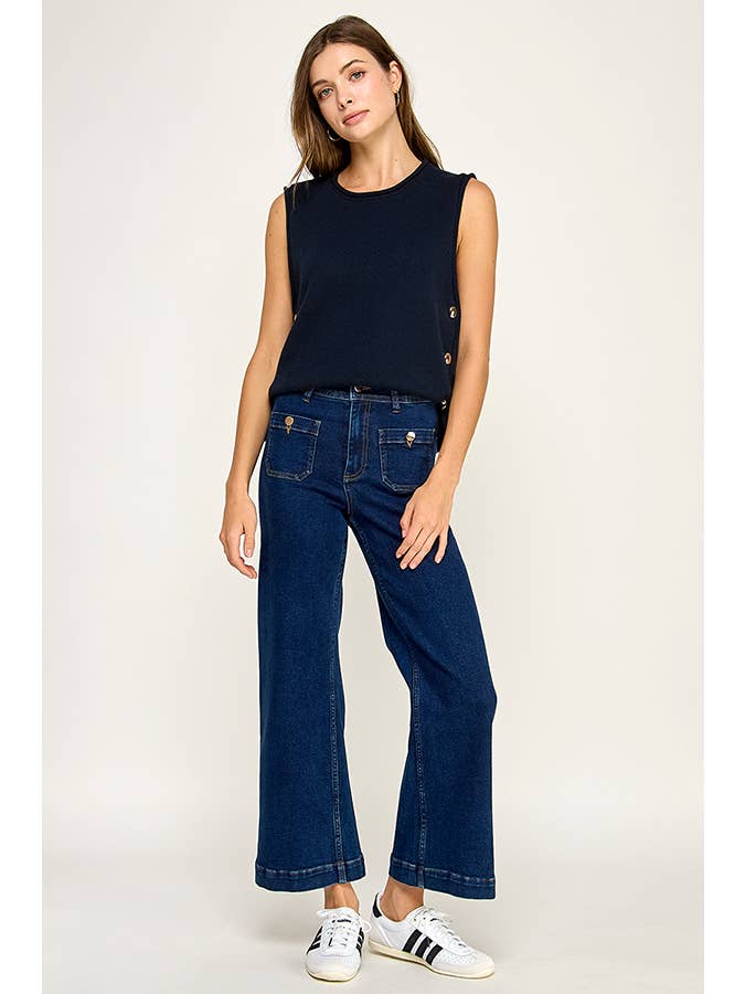 MID RISE WIDE LEG DENIM JEANS for wholesale on Faire3
