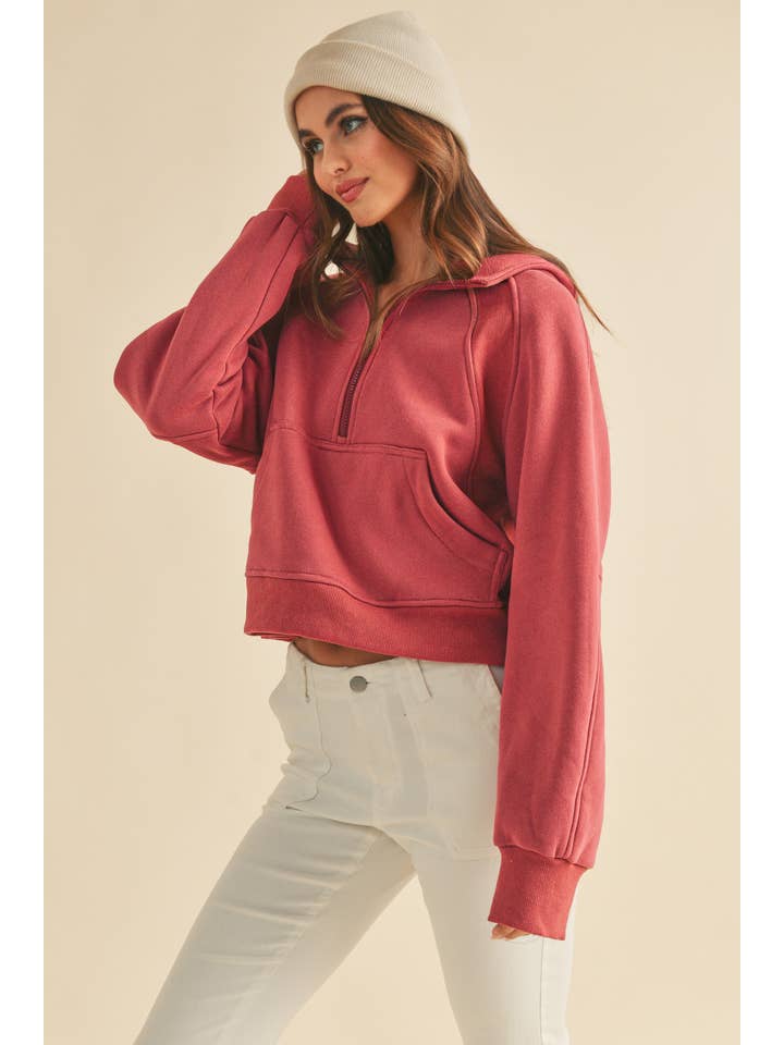 AEMI + CO - Wholesale Hoodie - Women's - 946CK Drea Half-Zip Hoodie 6