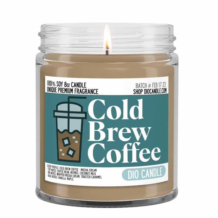 Cold Brew Coffee Candle for wholesale by Dio Candle Company
