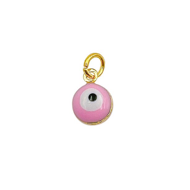 Beads Creation - Wholesale Individual Charm/Pendant - Gold-Filled Enamel Evil Eye Charm Pendant