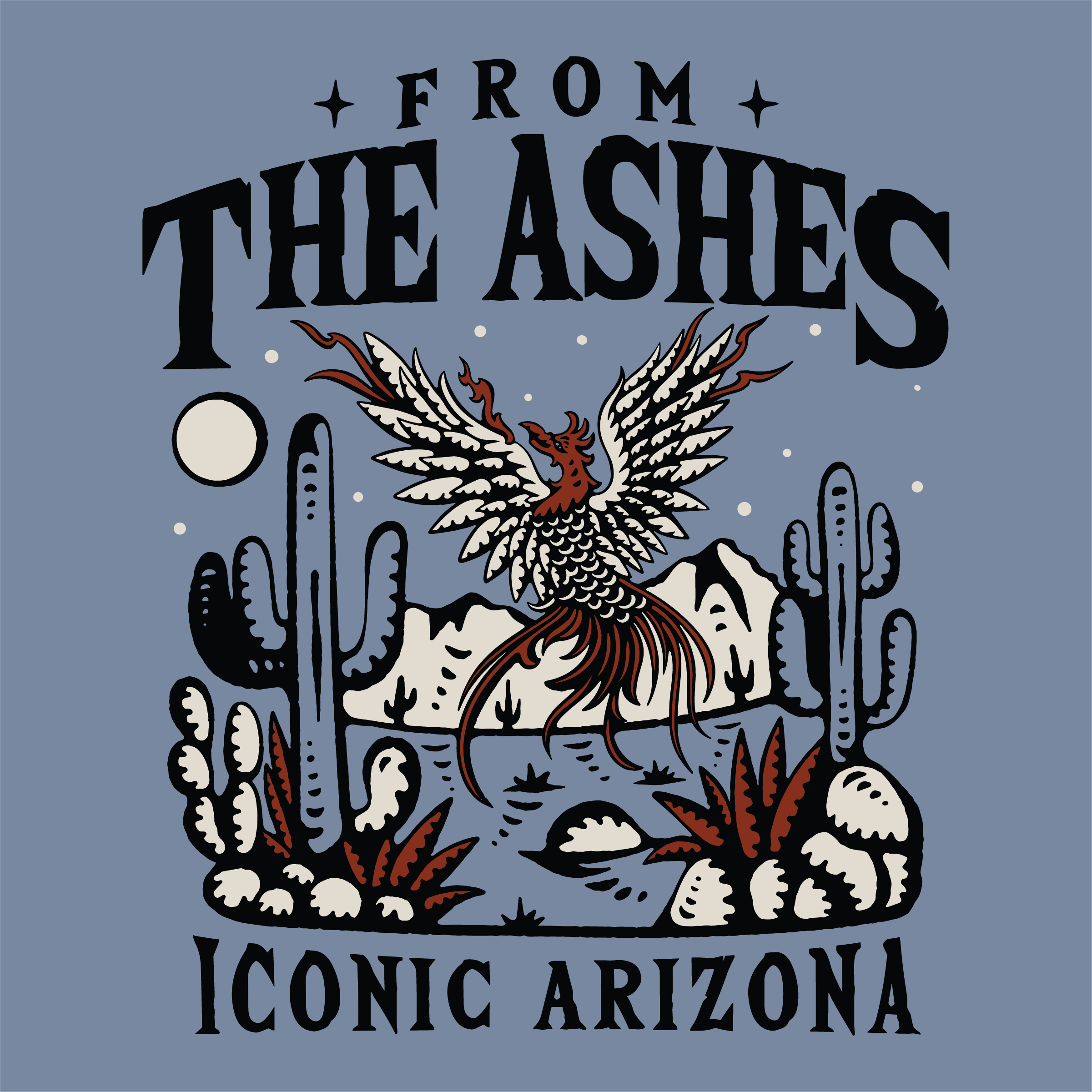 Iconic Arizona - Wholesale Screen Printed T-Shirt - Unisex - From the Ashes Unisex Tee3