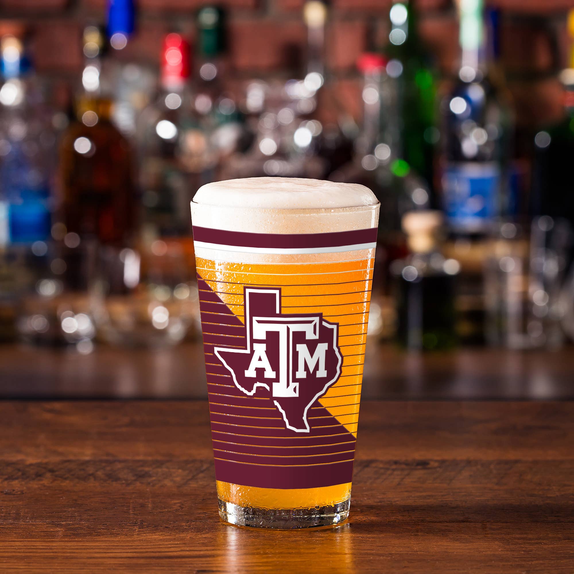Rico Industries - Vente Verre/chope à bière - Verre à pinte 16 oz NCAA Texas A&M Aggies1