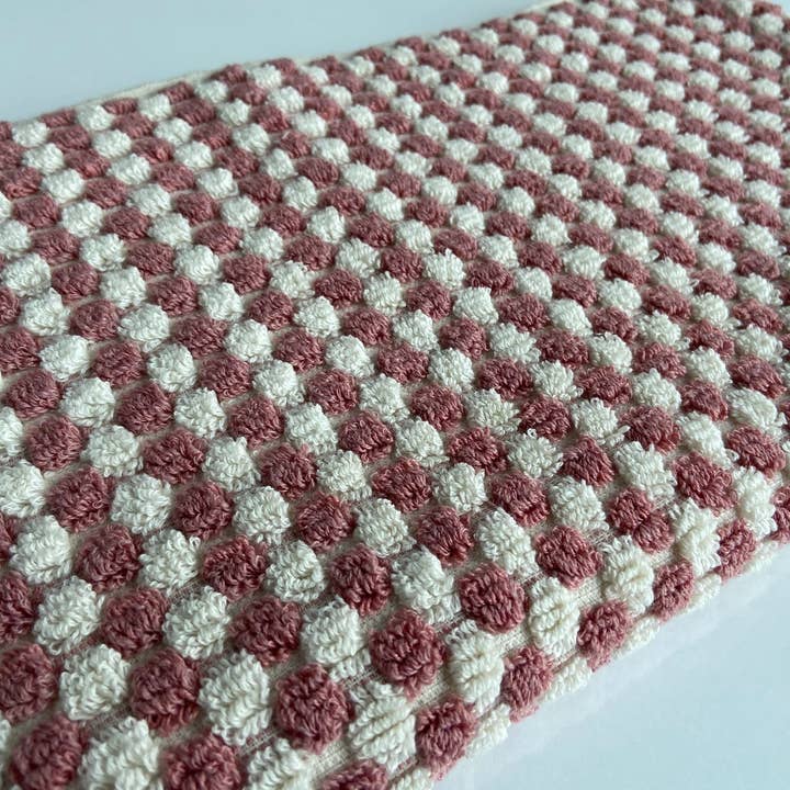 YURTLUS – Großhandel Händehandtücher – Organic Bubble Series — Handtuch 18x 37, weiches, dickes Handtuch, Küchentuch — Rose6