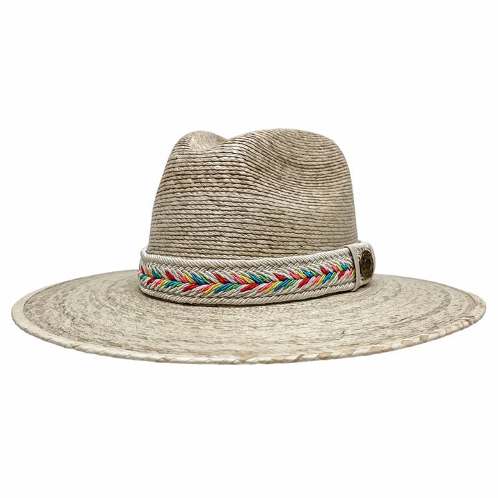 Natural Wide Brim Mexican Palm Hat - Style Bisbee | Open Sizing 6 for wholesale on Faire