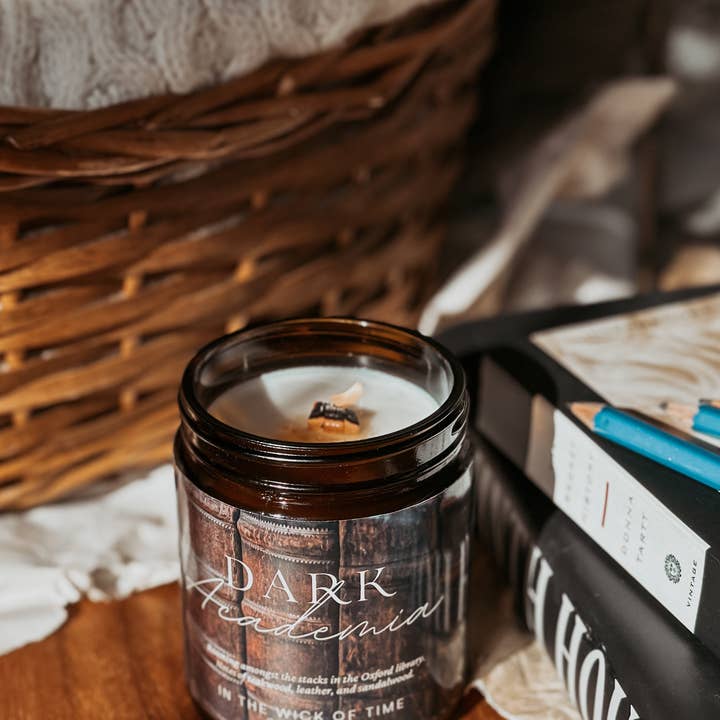 In the Wick of Time - Wholesale Jar/Filled Candle - Dark Academia Candle3