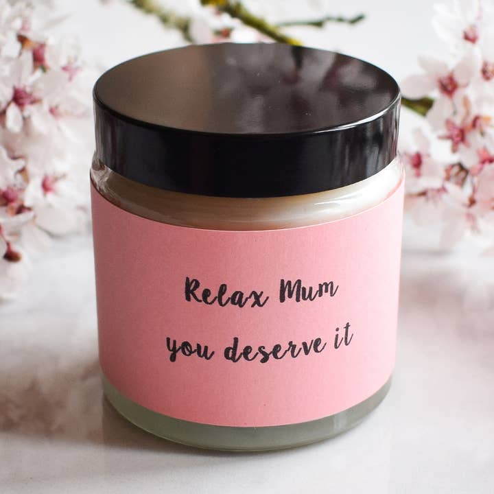 Relax Mum You Deserve It Candle and other Purchase Wholesale how much is soy wax. Free Returns & Net 60 Terms on Faire trending on Faire.