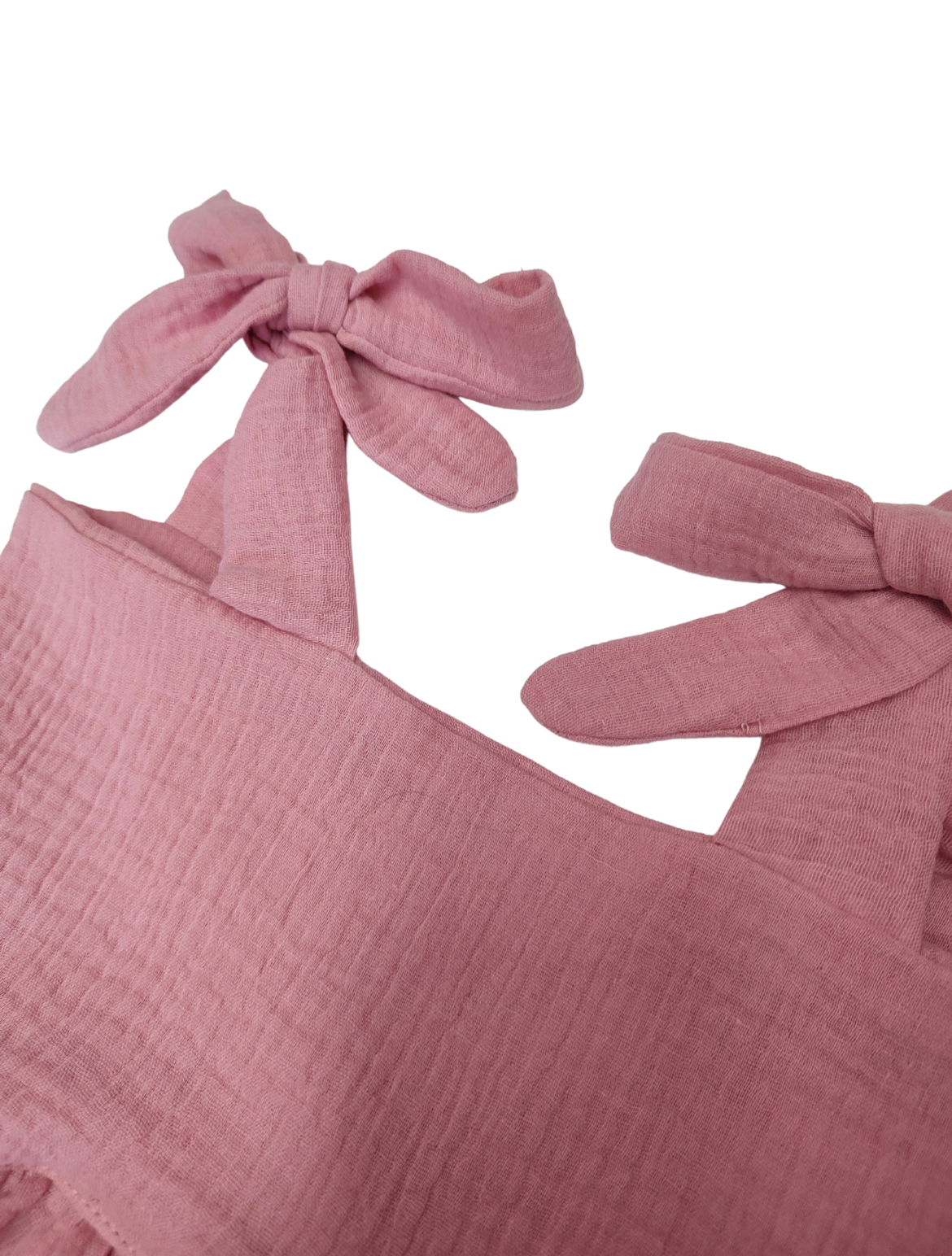 Petiteaude - Wholesale T-Shirt - Kids - Pink Baby and Toddler Muslin Summer Top With Frills6