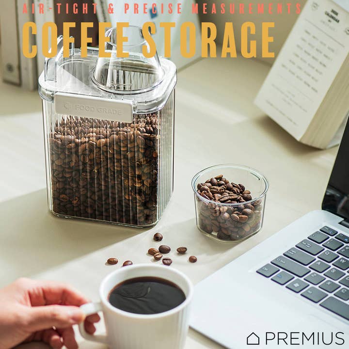 ShopBobbys - Wholesale Food Storage Container - PREMIUS Plastic Food Storage Container with Measuring Cup, Clear-Natural3