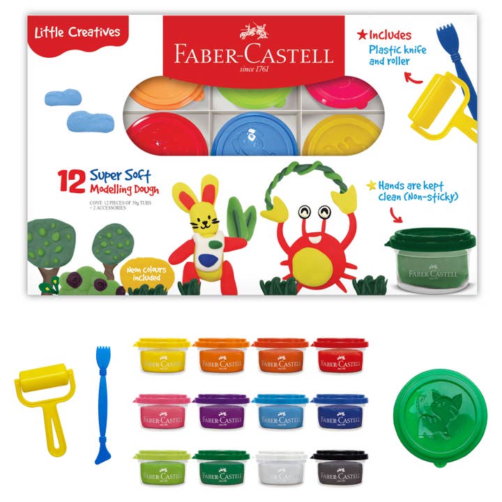 Little Creatives SuperSoft Modeling Dough Set of 12 for wholesale by Faber-Castell / Creativity for Kids
