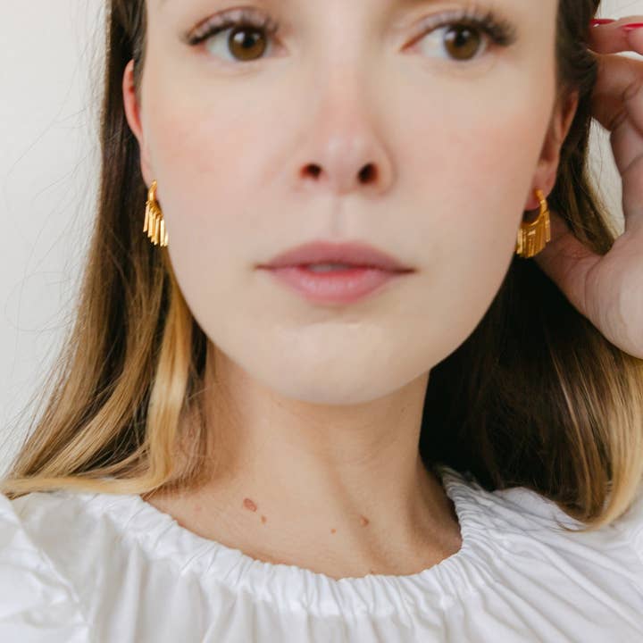 Honeycat Jewelry - Wholesale Hoop Earrings - Fringe (With Benefits) Hoops