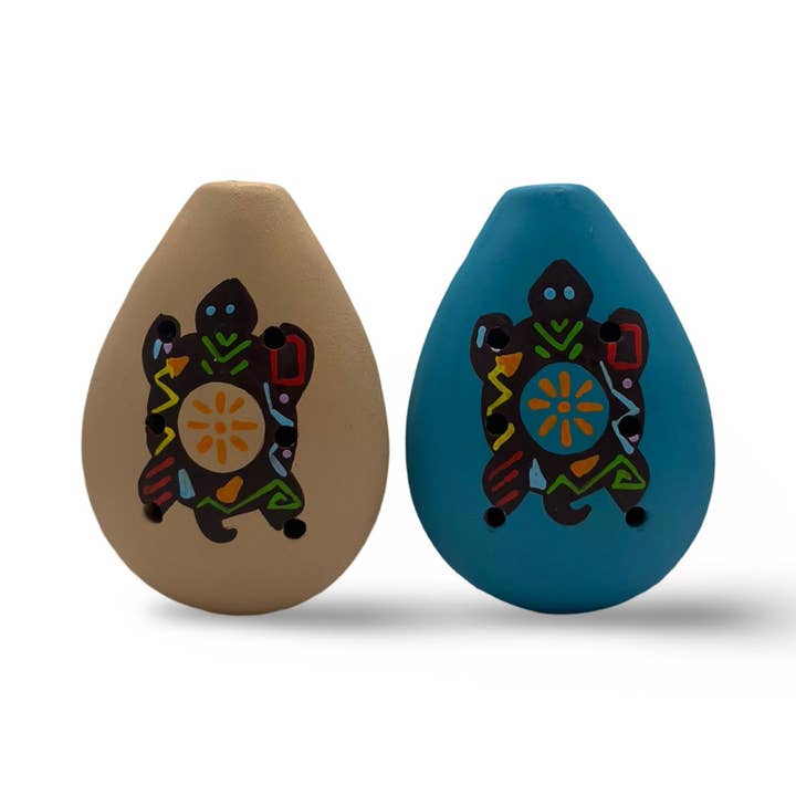 Sanyork Fair Trade - Wholesale Musical Instrument - Ocarina - Turtle Southwest Collection Native American Design