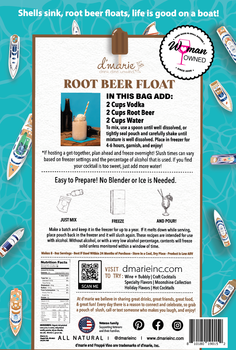 d'marie inc. - Wholesale Cocktail Mix/Syrup - Root Beer Float Cocktail - Ready-To-Freeze Cocktail2