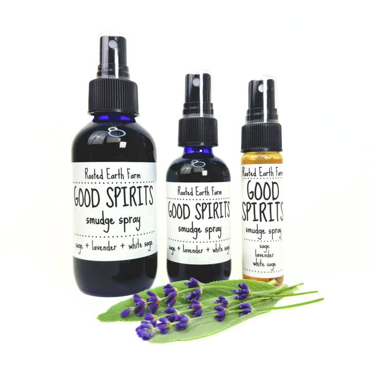 Rooted Earth Farm + Apothecary - Wholesale Smudge Spray - Good Spirits Smudge Spray - 3 Size Options - White Sage Mist2