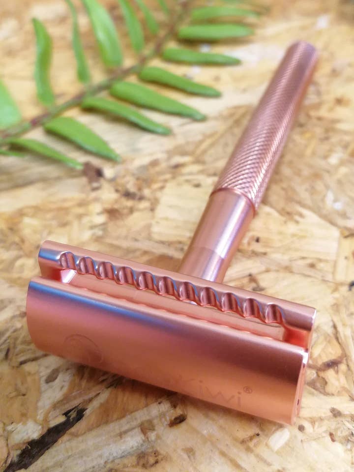 Rose Gold Safety Razor for wholesale by The Soap Shack