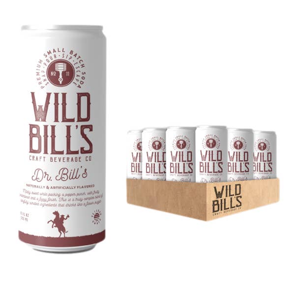 Wild Bill’s Craft Beverage Co. - Wholesale Soda/Carbonated Drink - Dr. Bill's - Premium Cane Sugar Soda, 12-Pack, Cans
