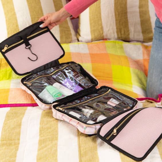 Off the Grid Hanging Toiletry Bag for wholesale by Wander Well