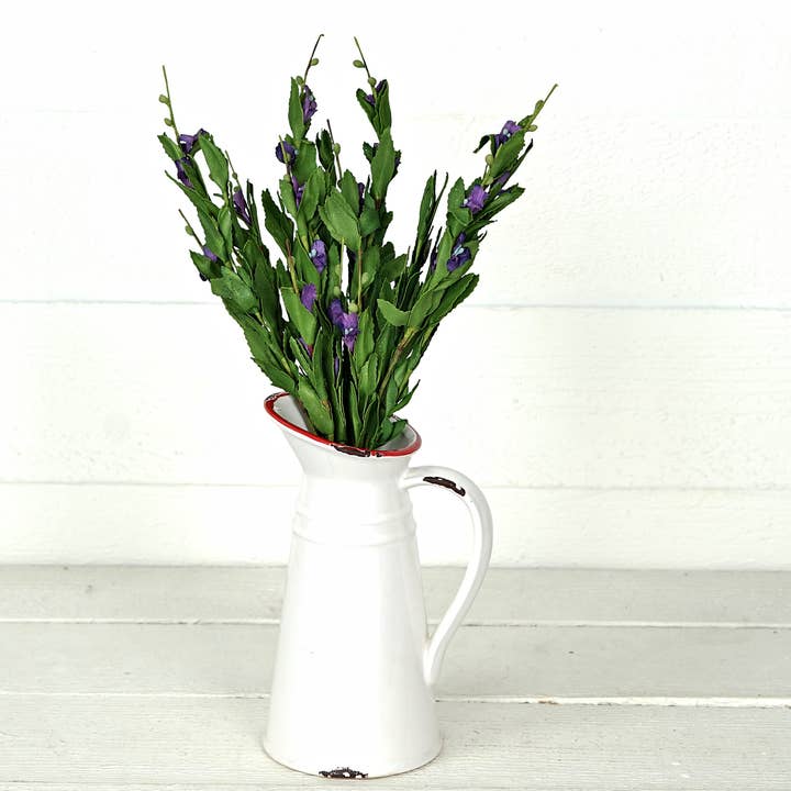 ISB93603- 17" Cluster flower bush- Purple for wholesale by Holiday Depot Inc.